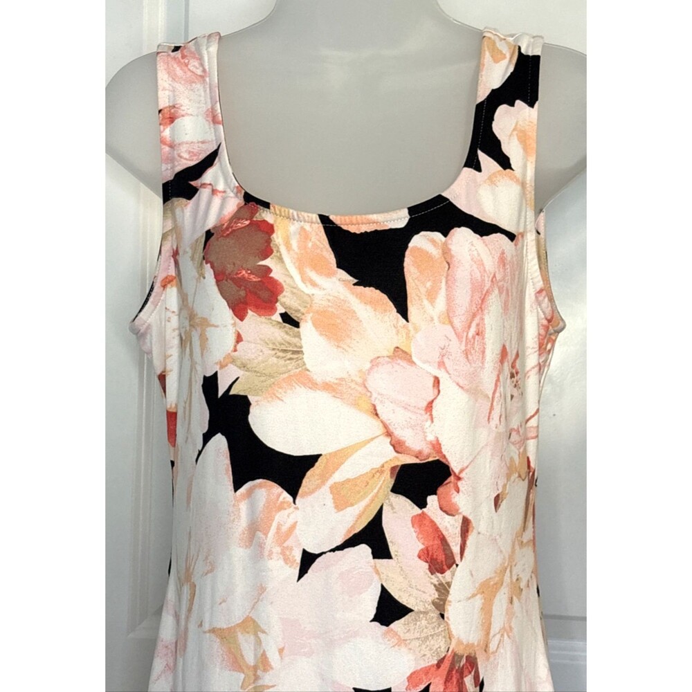 Maxi L tank dress Side Slit long bodycon stretch Sexy Sleep Lounge Soft Girl - Picture 4 of 9